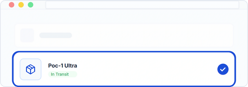 Select the specific order you wish to track.