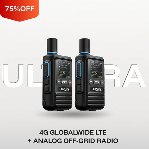 Poclink Global Coverage & Off Grid Dual Mode Walkie Talkie, GPS Tracking (POC - 1 Ultra) - Poclink Radios