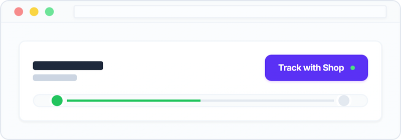 View details or click “Track with Shop” for updates.